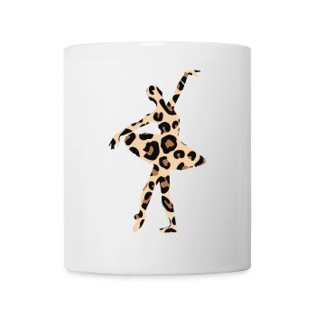 Ballerina Leopard Ballett Tänzerin Geschenk - Tasse - Weiß - Vorne