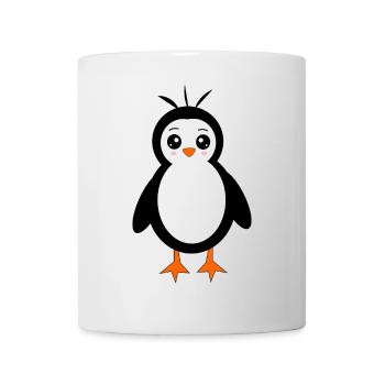 Penguin Bird Face Eyes Cute - Mug - white - Front