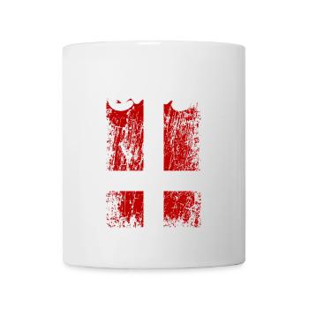Norge | Norwegen mit Norwegischer Flagge - Tasse - Weiß - Vorne