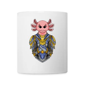 Ritter Axolotl cool - Tasse - Weiß - Vorne