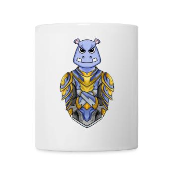 Ritter Nilpferd cool - Tasse - Weiß - Vorne
