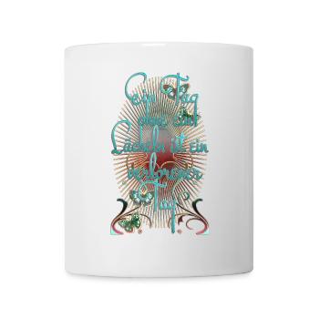 Schmetterling ohne lächeln verlorener Tag Emotion - Tasse - Weiß - Vorne