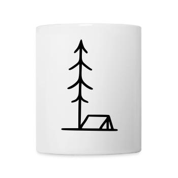 Camping - Zelt - Tasse - Weiß - Vorne