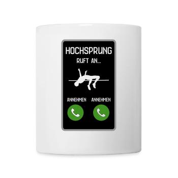 Hochsprung ruft an - Tasse - Weiß - Vorne