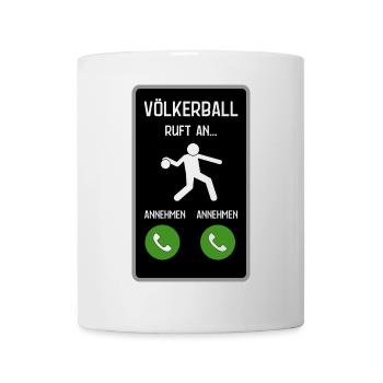 Völkerball ruft an - Tasse - Weiß - Vorne
