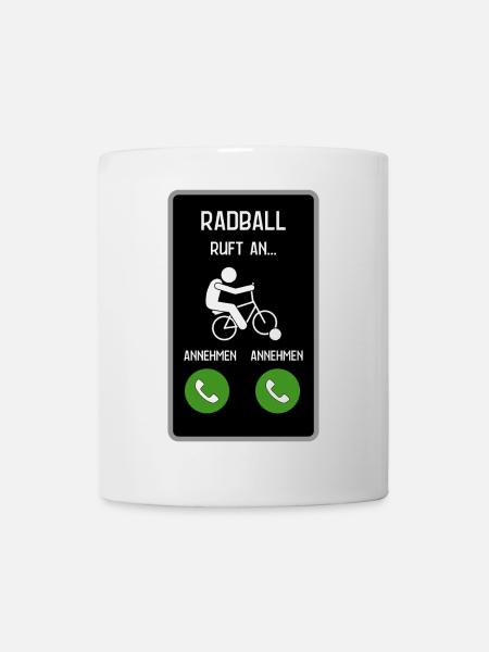 Radball ruft an - Tasse - Weiß