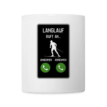 Langlauf ruft an - Tasse - Weiß - Vorne