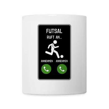 Futsal ruft an - Tasse - Weiß - Vorne