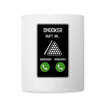 Snooker ruft an - Tasse - Weiß - Vorne