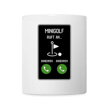 Minigolf ruft an - Tasse - Weiß - Vorne