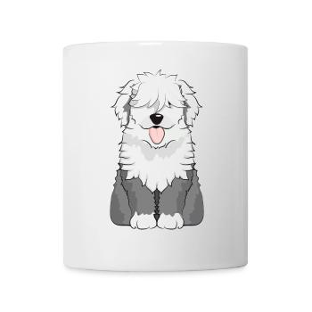 adorable Bobtail Dog - berger allemand en peluche - Mug blanc - blanc - Devant
