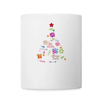 Infirmière stéthoscope de sapin de Noël Noël Kr - Mug blanc - blanc - Devant