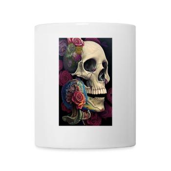 Beautiful fantasy Skull - Mug - white - Front