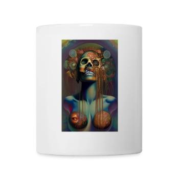 Beautiful fantasy Skull - Mug - white - Front