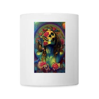Beautiful fantasy Skull - Mug - white - Front