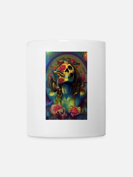 Beautiful fantasy Skull - Tasse - Weiß