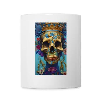 Beautiful fantasy Skull - Mug - white - Front