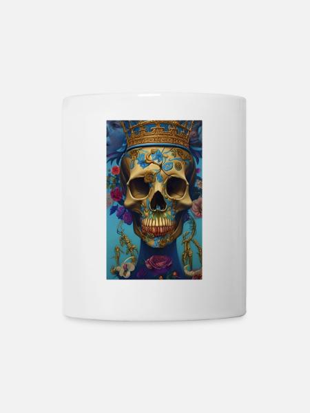 Beautiful fantasy Skull - Tasse - Weiß