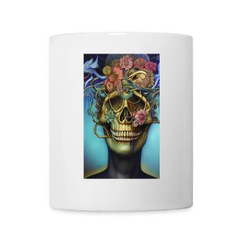 Beautiful fantasy Skull - Mug - white - Front
