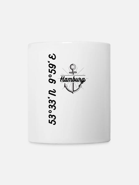 Hamburg coordinates motif clothing - Mug - white