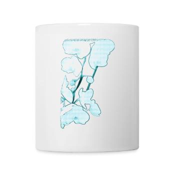 exotische Blumendrucke, abstrakt Orchideen muster - Tasse - Weiß - Vorne