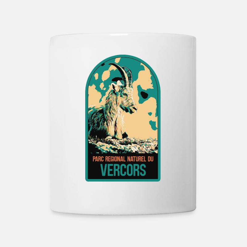 Illustration d'un Bouquetin dans Parc du Vercors - Mug blanc - blanc