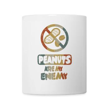 Erdnüsse sind meine Feinde - Tasse - Weiß - Vorne