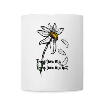 Monochrome Daisy with Golden Center - Mug - white - Front