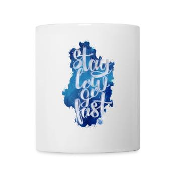 Bleiben Sie niedrig - Tasse - Weiß - Vorne