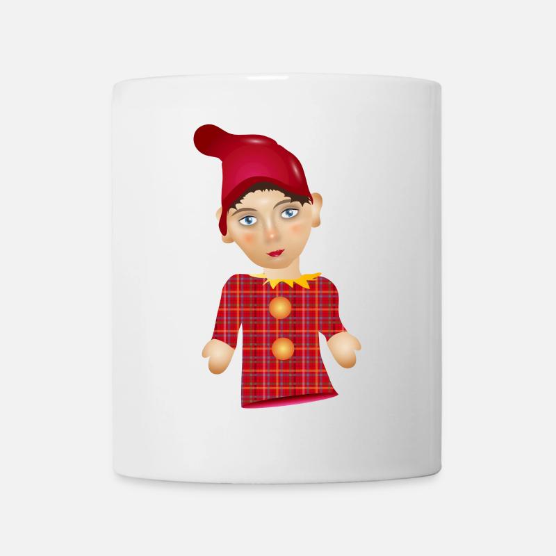 Der Kasper oder auch Kasperle als Puppen Figur - Tasse - Weiß