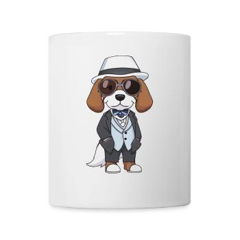 Lunettes Beagle Hat - Mug blanc - blanc - Devant
