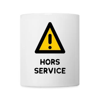 HORS SERVICE. PANNEAU. DANGER. HUMOUR. DRÔLE. ATTE - Mug blanc - blanc - Devant