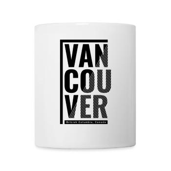Graphique de Vancouver avec rayures et étiquette - Mug blanc - blanc - Devant