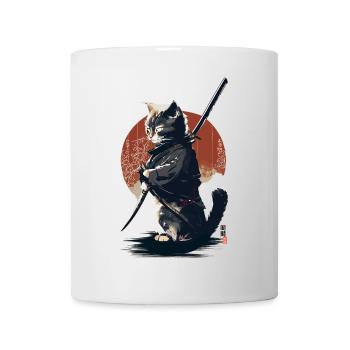 Kawaii Neko Samurai : cat samurai - Mug - white - Front