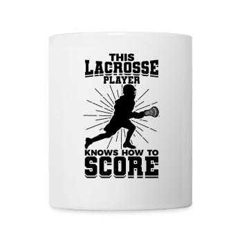 Kleiner Lacrosse Spieler - Tasse - Weiß - Vorne
