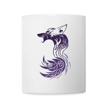 Renard Fantastique Tribal Pourpre - Mug blanc - blanc - Devant