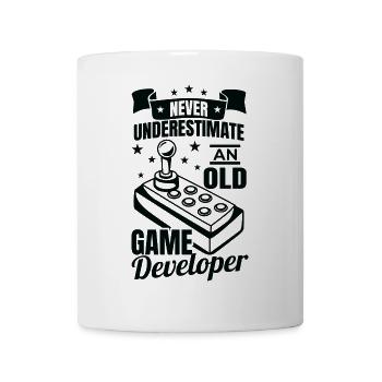 Ne sous-estimez jamais les anciens développeurs de jeux - Mug blanc - blanc - Devant
