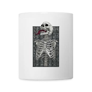 Skelett Motor Herz - Tasse - Weiß - Vorne