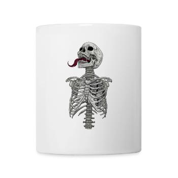 Skelett Motor Herz ohne Hintergrund - Tasse - Weiß - Vorne