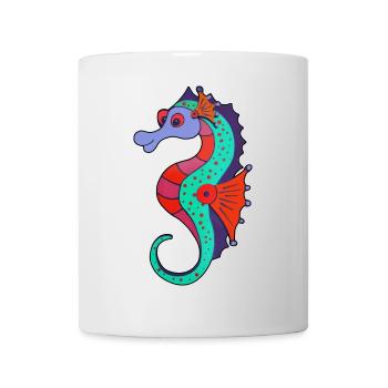 Fiery seahorse in fresh colors - Mug - white - Front