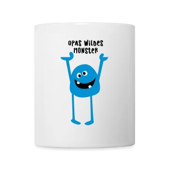 Opa Monster wild Demo Comic coole lustige Sprüche - Tasse - Weiß - Vorne