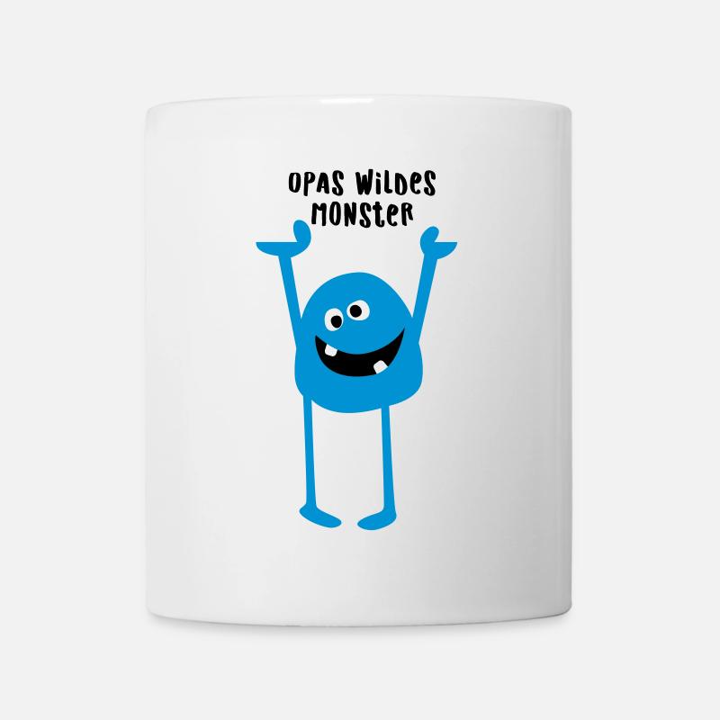 Opa Monster wild Demo Comic coole lustige Sprüche - Tasse - Weiß