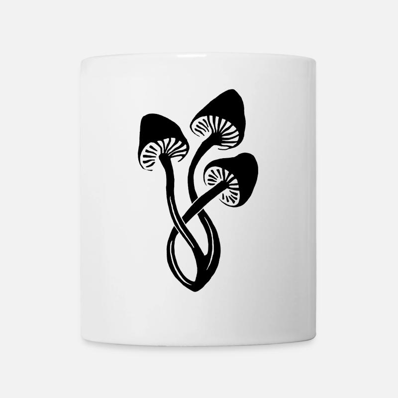 Trio de champignons noirs - Mug blanc - blanc
