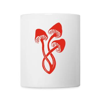 Trio of red mushrooms - Mug - white - Front
