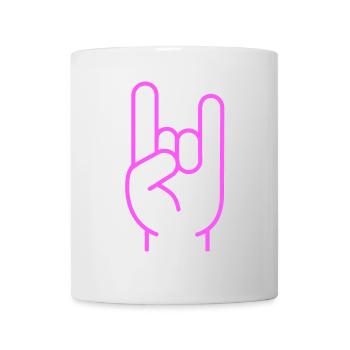 Rock Hand - Festival French Fries Fork Rock Music Metal - Mug - white - Front