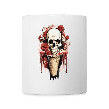 Skull Eistüte mit Rosen und Wachs - Mug - white - Front