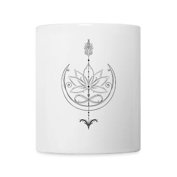 Lotus Lotusblume Yoga Pfeil - Tasse - Weiß - Vorne