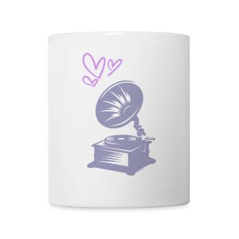 Musik Vintage Grammophon - Tasse - Weiß - Vorne
