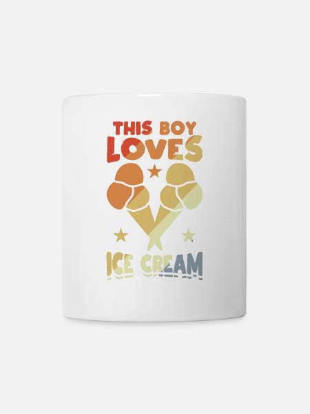 Ce garçon adore la crème glacée - Mug blanc - blanc