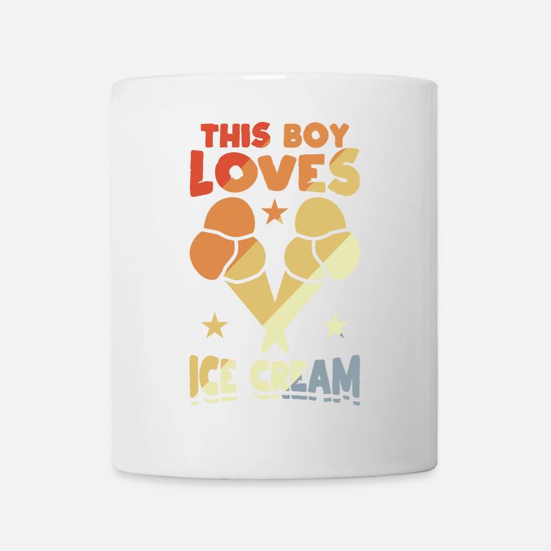 Ce garçon adore la crème glacée - Mug blanc - blanc
